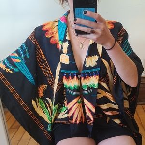 100% Silk Custom Poncho Handmade in Vietnam